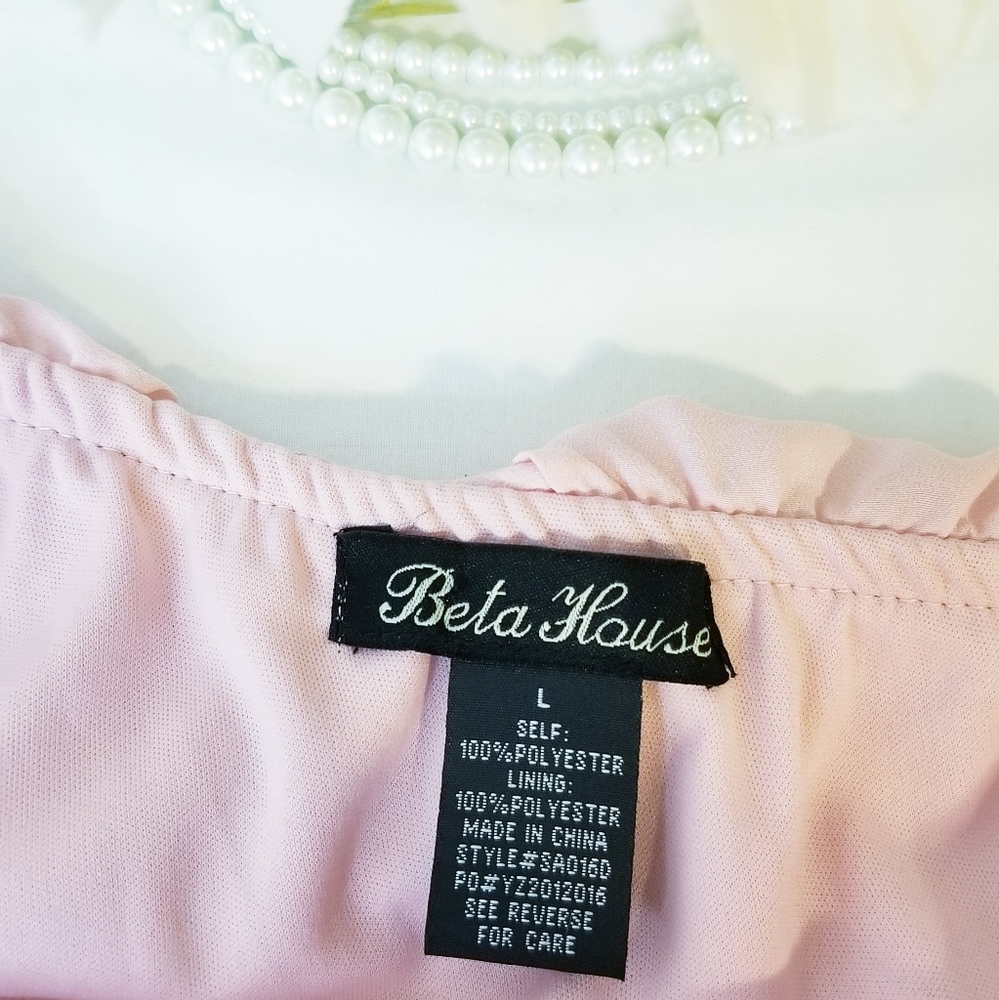 NWT Beta House Pink One Shoulder Ruffled Dress - Picture 8 of 13